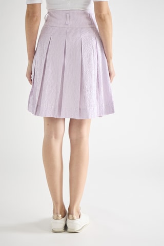 Jupe patineuse plissée taille haute - Lilas