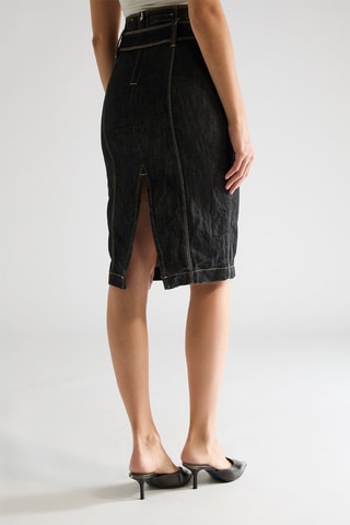 Jupe fourreau taille haute - Noir