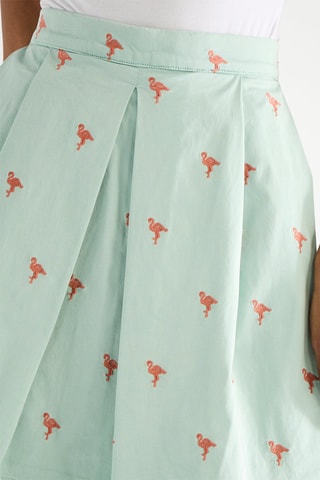 Jupe patineuse plissée - Vert clair