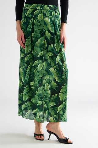 Jupe longue en soie - Vert