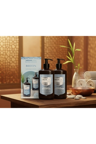 Coffret shampoing & après-shampoing réparateur - Biotine - Cheveux secs & abîmés - 2 x 400 ml