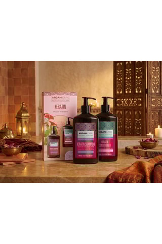 Coffret shampoing & après-shampoing réparateur & fortifiant - Kératine - 4 x 100 ml