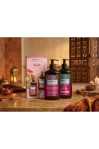 Coffret shampoing & après-shampoing réparateur & fortifiant - Kératine - 4 x 100 ml