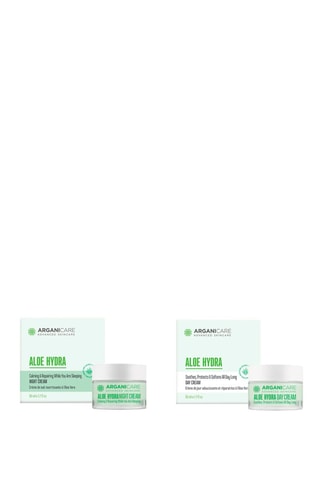 Crème de jour hydratante et crème de nuit nourrissante Aloe Hydra - Tout type de peaux - 2 x 50 ml