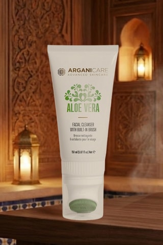 Nettoyant & exfoliant avec brosse - Aloe vera - Visage - 150 ml