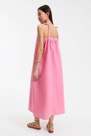 Robe patineuse en lin - Rose