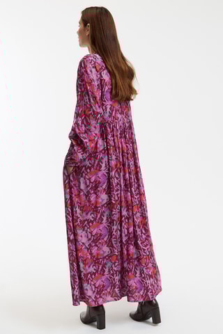 Robe longue Suzie - Violet et rouge