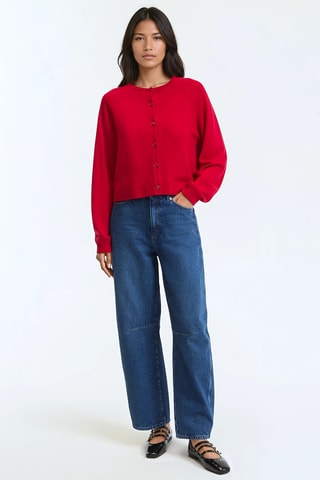 Cardigan in lana - Rosso