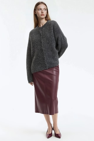 Cardigan in alpaca Lysandre - Grigio scuro