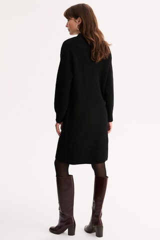 Robe pull en laine et alpaga - Noir