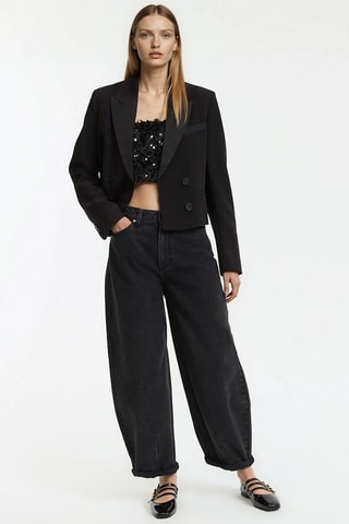 Crop top bustier - Nero