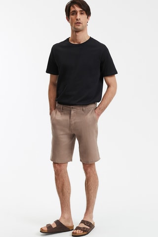 Bermuda in lino - Beige