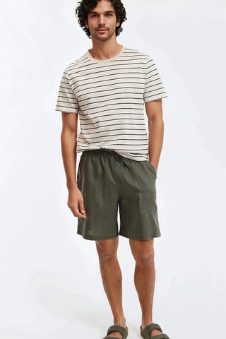 T-shirt in cotone bio - Beige