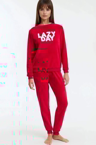 Pigiama in pile - Rosso