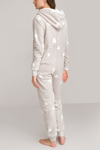 Tuta in pile con cappuccio - Grigio