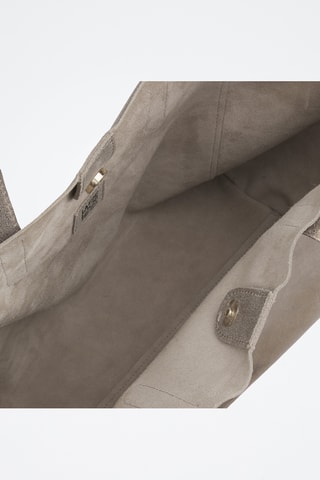 Shopping bag in crosta di pelle - Dorato