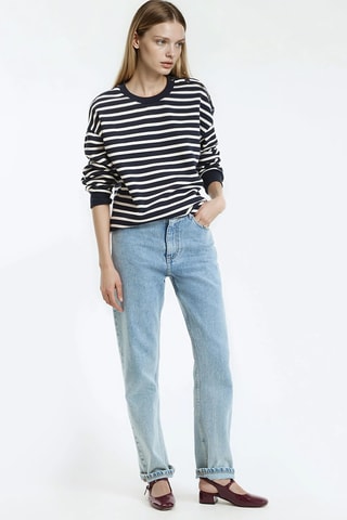 Felpa - Navy e bianco