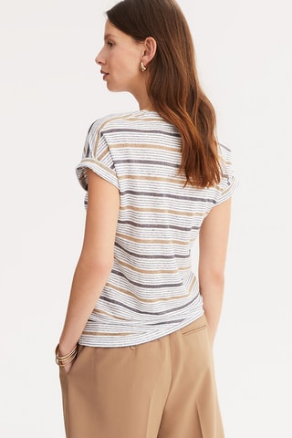 T-shirt in lino - Avorio