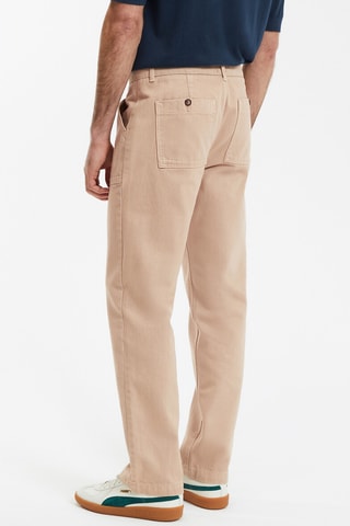 Pantaloni straight - Beige