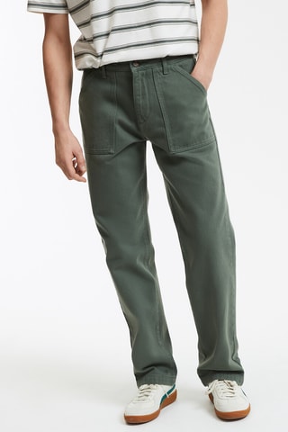 Pantaloni straight - Verde