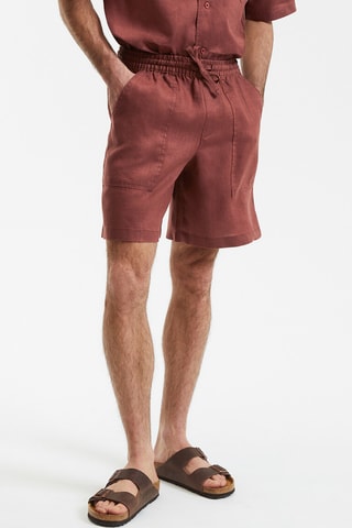 Bermuda in lino - Marrone