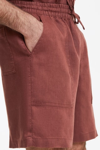 Bermuda in lino - Marrone