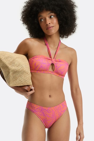 Reggiseno bikini con coppe - Arancione e rosa