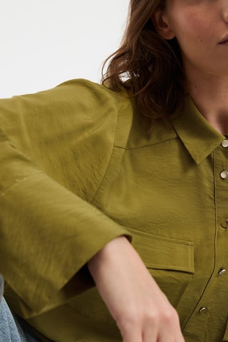 Camicia taglio ampio - Kaki