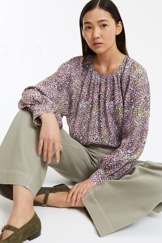 Blusa - Fucsia e navy