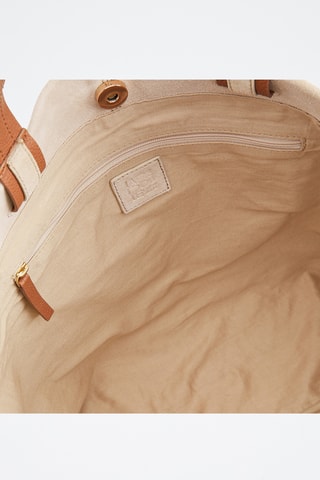 Shopping bag in pelle - Beige