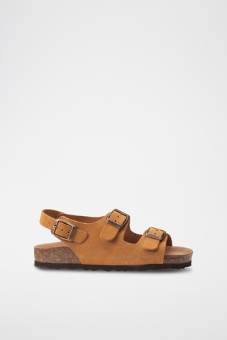 Sandali in pelle scamosciata - Marrone