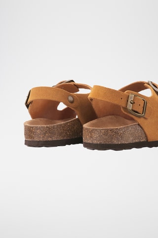 Sandali in pelle scamosciata - Marrone