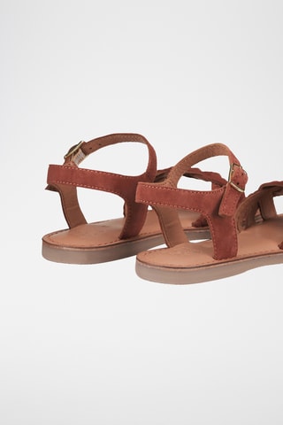 Sandali in pelle di capra - Rosso mattone