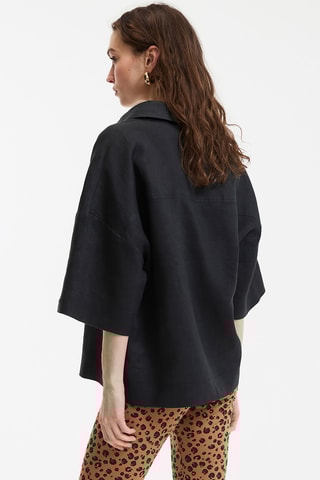 Camicia in lino Ambre - Nero