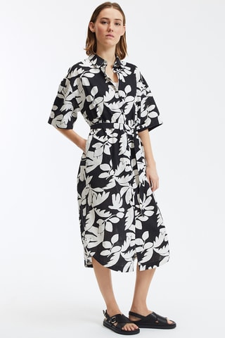 Abito a camicia - Nero ed ecrù