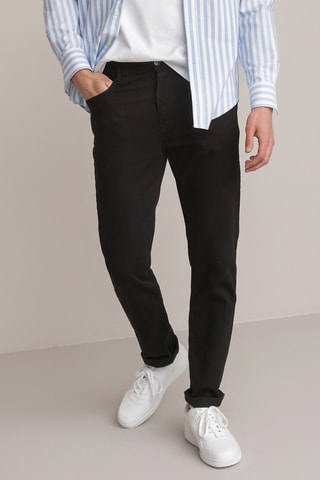 Jeans regular in cotone bio Hugues - Nero