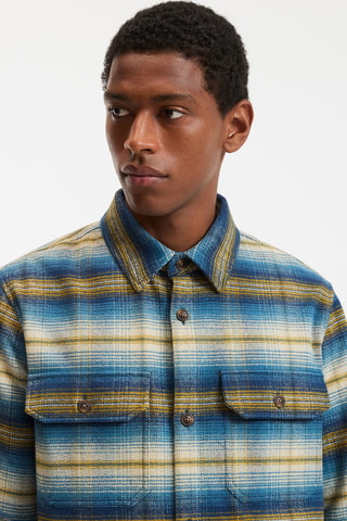 Sovracamicia - Blu scuro e bianco