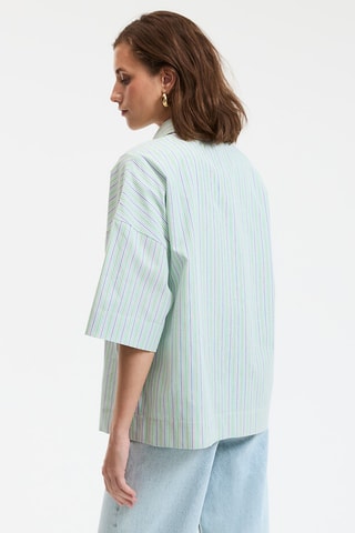 Camicia Ambre - Verde chiaro e viola chiaro