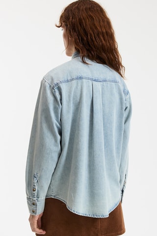 Sovracamicia in jeans Marlène - Celeste