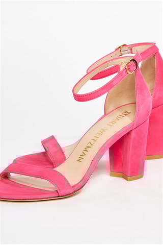 Sandalias de piel de cordero de tacón Nearlynude - Rosa