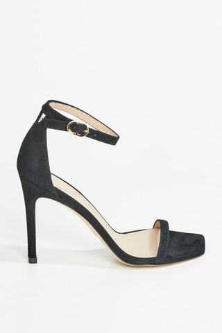 Sandalias de piel caprina nobuk de tacón Nudistcurve - Negro