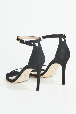 Sandalias de piel caprina nobuk de tacón Nudistcurve - Negro