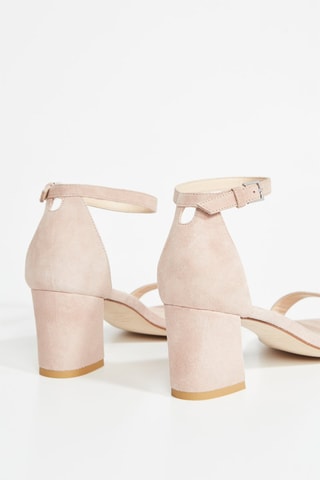 Sandales à talons en cuir - Beige