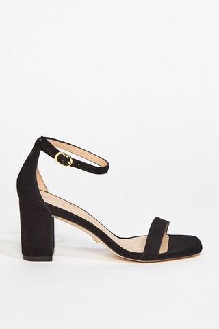 Sandalias de piel caprina nobuk de tacón Nudistcurve - Negro