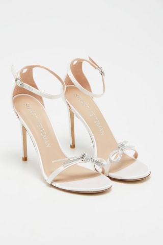 Sandálias de salto Nudist SW Bow - Branco