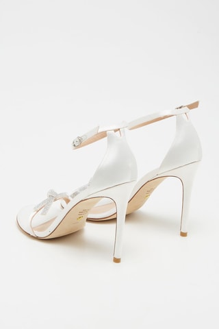 Sandálias de salto Nudist SW Bow - Branco