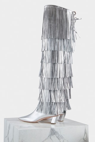 Mosqueteras de piel - Plateado