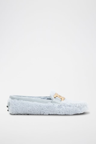 Mocasines de piel - Celeste