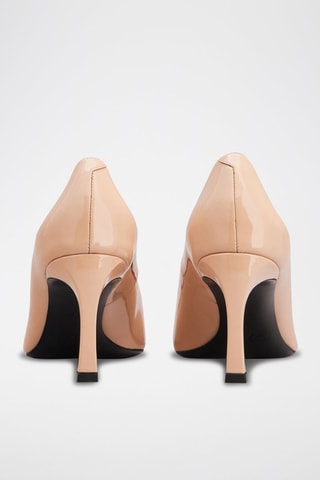 Zapatos de piel de charol de tacón - Rosa pastel