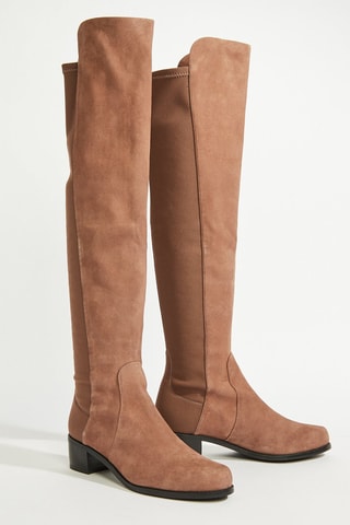 Botas acima do joelho em couro - Toupeira